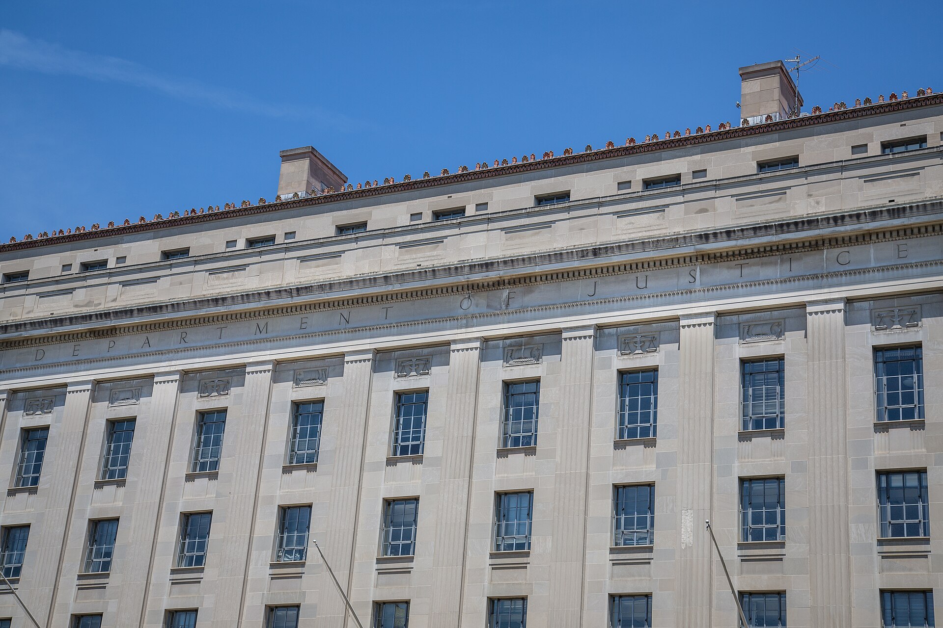 The Department of Justice building in Washington, D.C.