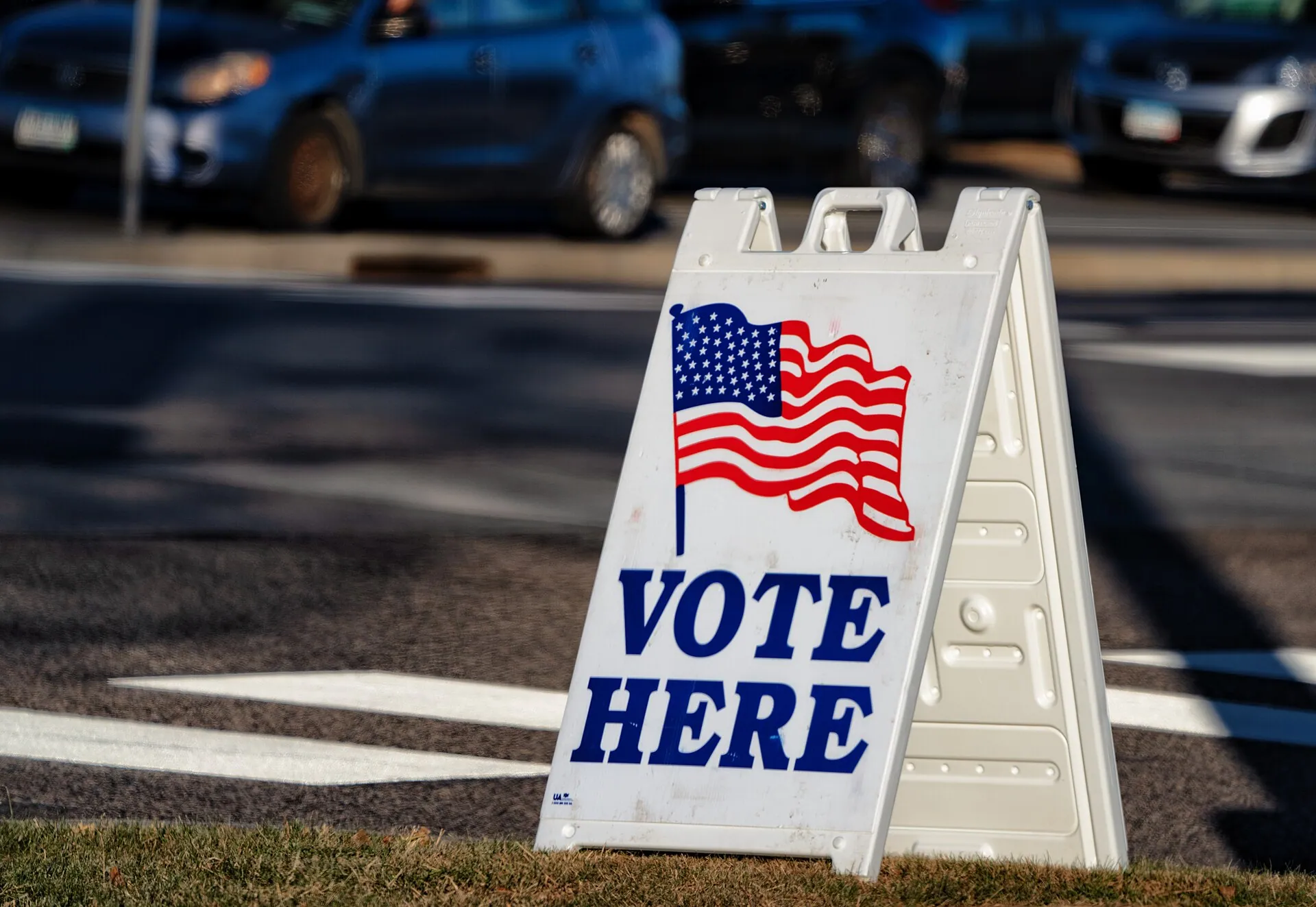 Voters at a polling place